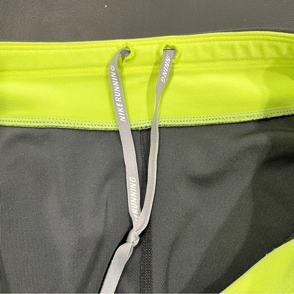 Nike Dri-fit Cropped Grey and Yellow Leggings - Picture 8 of 10